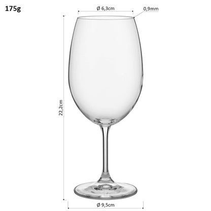 Conjunto 6 Taças de Água Bohemia Lara Cristal 540ml Transparente