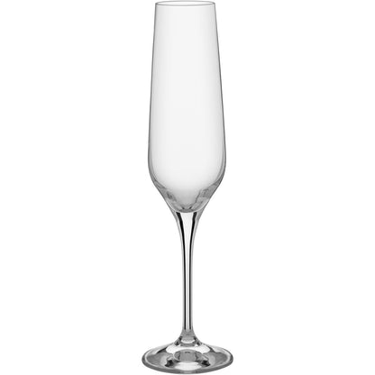 Conjunto 6 Taças de Champanhe Bohemia Rebecca Cristal 195ml Transparente