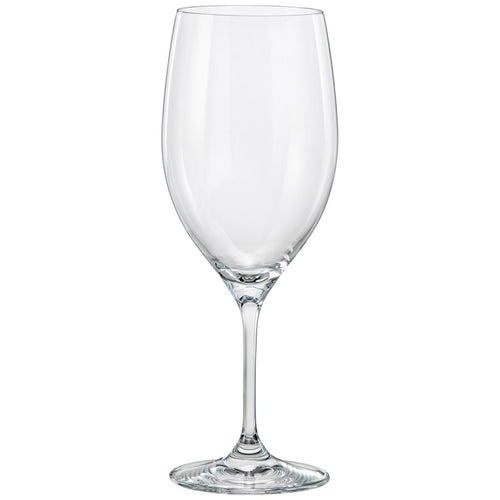 Jogo de 6 Taças de Vinho Bohemia Cristal 450ml Transparente 22x8cm