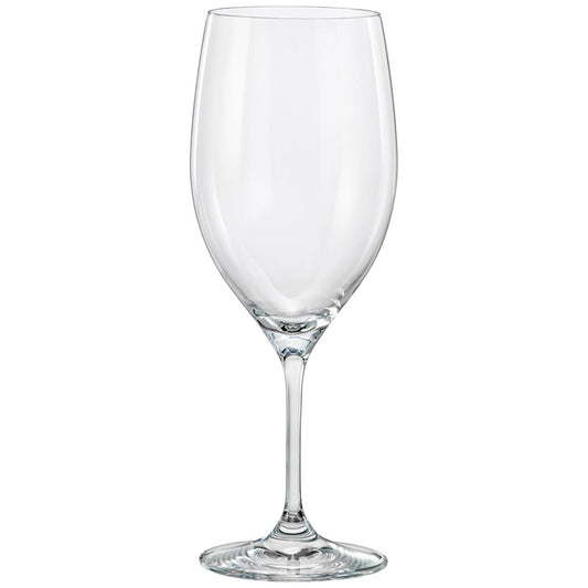 Jogo de 6 Taças de Vinho Bohemia Cristal 450ml Transparente 22x8cm