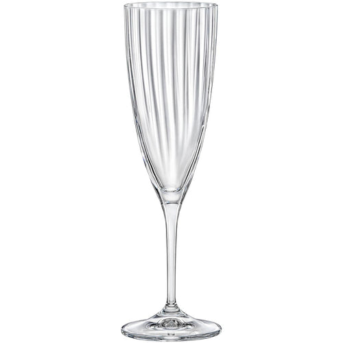 Jogo de 6 Taças de Champanhe Bohemia Kate Cristal 220ml Transparente