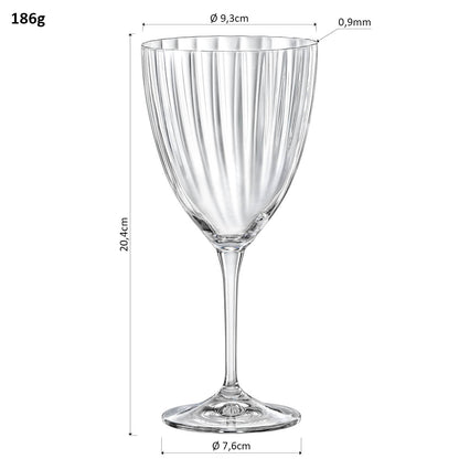 Conjunto 6 Taças de Vinho Bohemia Kate Cristal 400ml Transparente