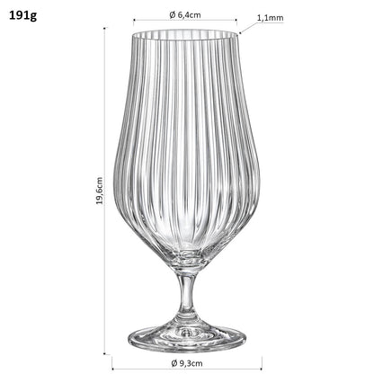 Conjunto 6 Taças Cerveja Bohemia Tulipa Cristal 540ml Transparente