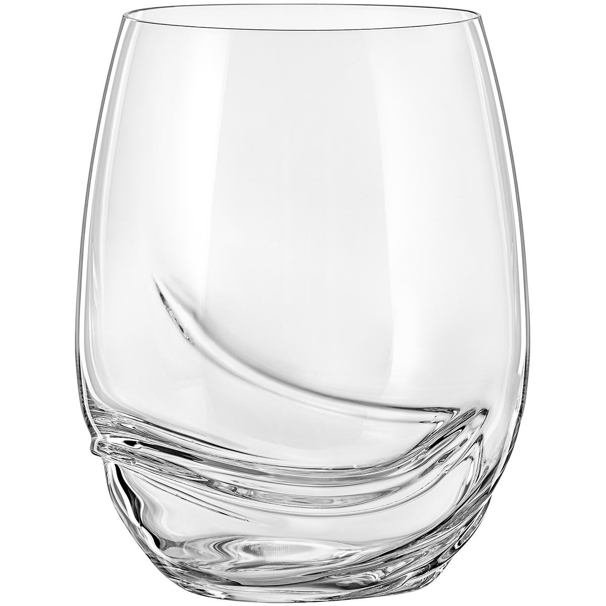 Copo Bohemia Turbulence Cristal 500ml Transparente 10x10cm