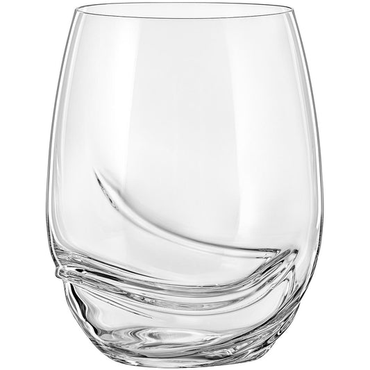 Copo Bohemia Turbulence Cristal 500ml Transparente 10x10cm