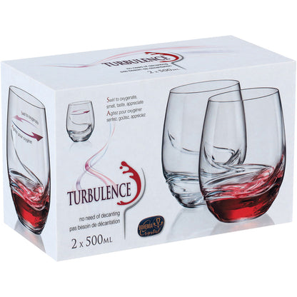 Copo Bohemia Turbulence Cristal 500ml Transparente 10x10cm