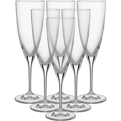 Conjunto 6 Taças de Champanhe Bohemia Kate Cristal 220ml Transparente