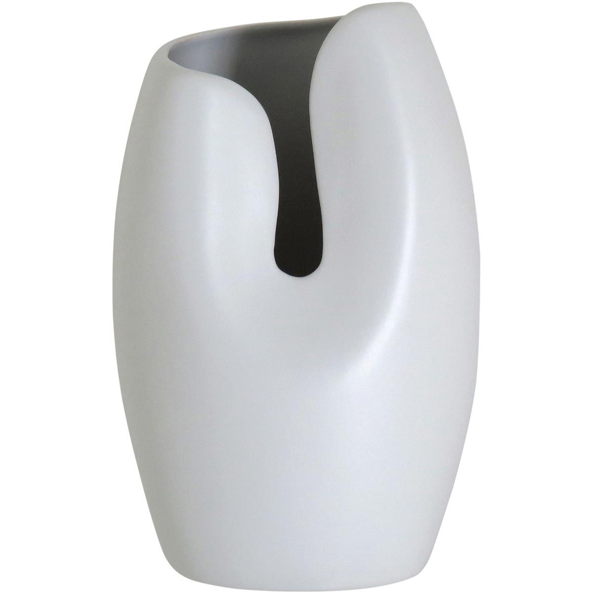 Vaso de Cerâmica Branco Cancan 25x16x12cm para Decoração