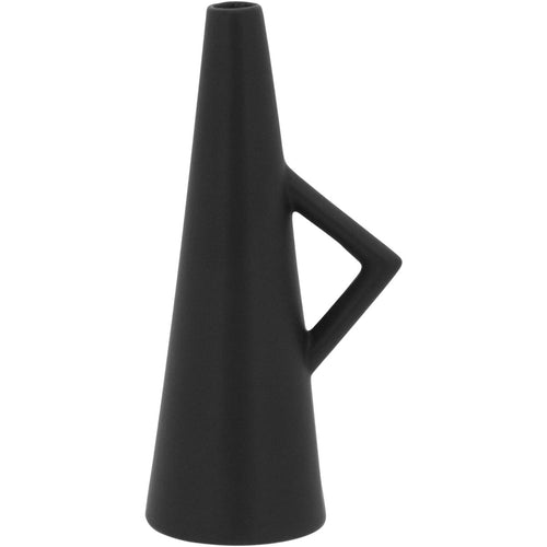 Vaso Shape Cerâmica 20x7x7cm Preto