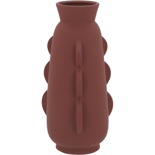 Vaso Cerâmica Marrom Luxor 28x14x14cm - Decoração Elegante