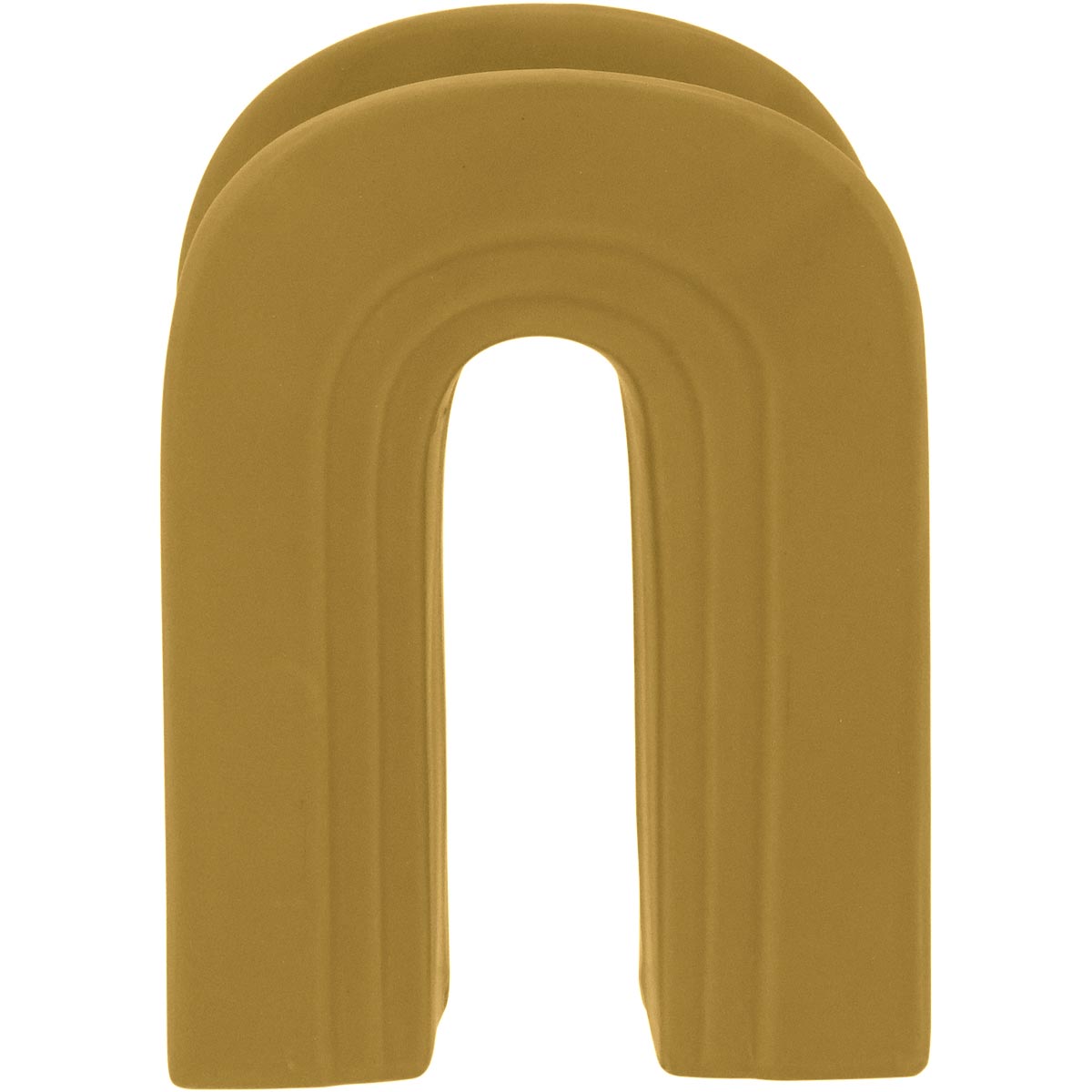 Vaso Cerâmica Amarelo Opala 18x14x7cm para Decoração de Ambientes