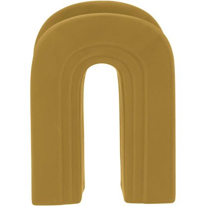 Vaso Cerâmica Amarelo Opala 18x14x7cm para Decoração de Ambientes