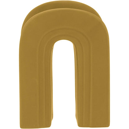 Vaso Cerâmica Amarelo Opala 18x14x7cm para Decoração de Ambientes