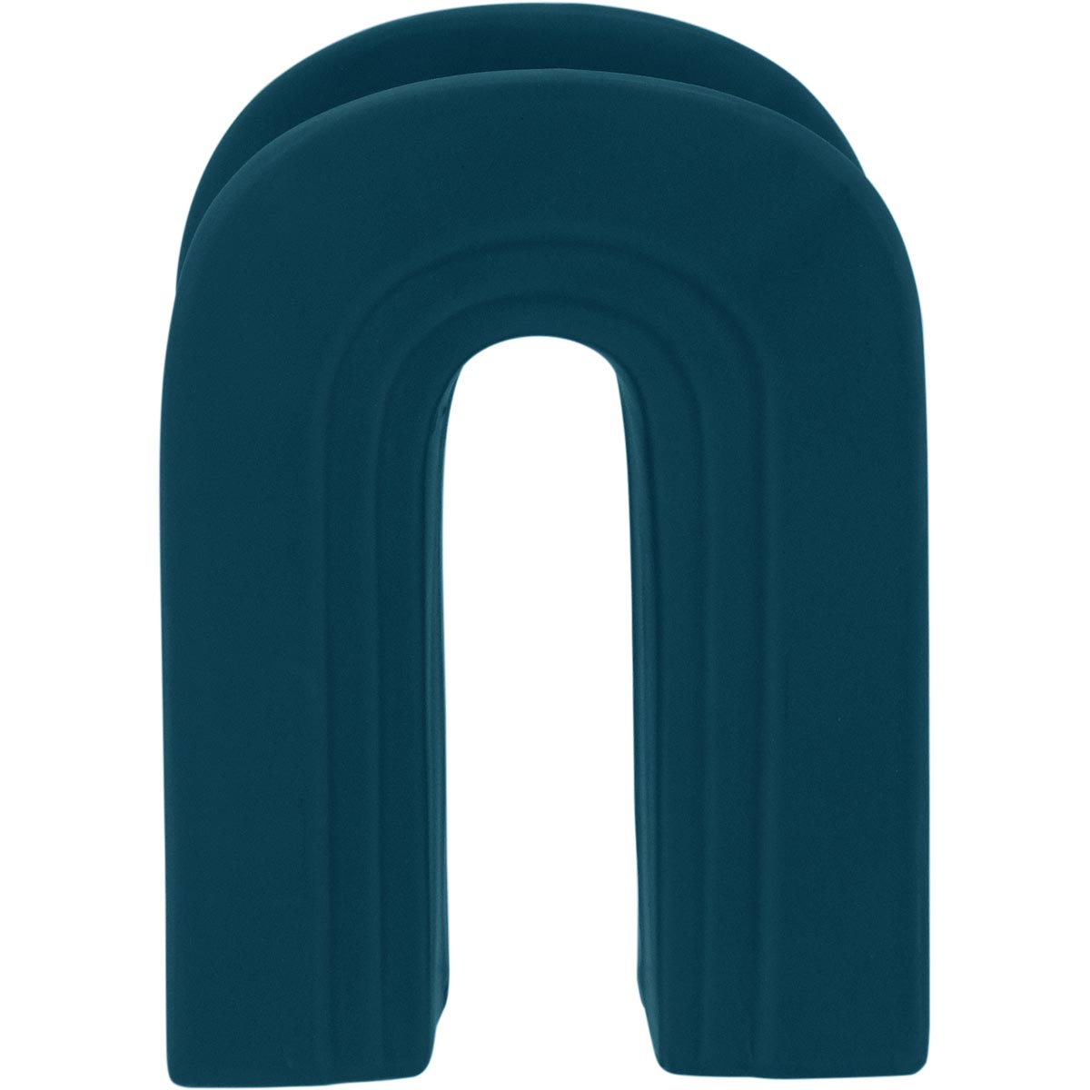 Vaso Cerâmica Azul Opala 18x14x7cm para Decoração de Flores