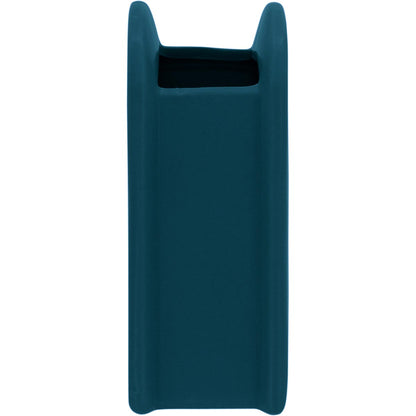 Vaso Cerâmica Azul Opala 18x14x7cm para Decoração de Flores