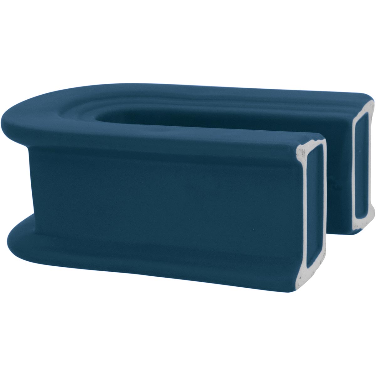 Vaso Cerâmica Azul Opala 18x14x7cm para Decoração de Flores