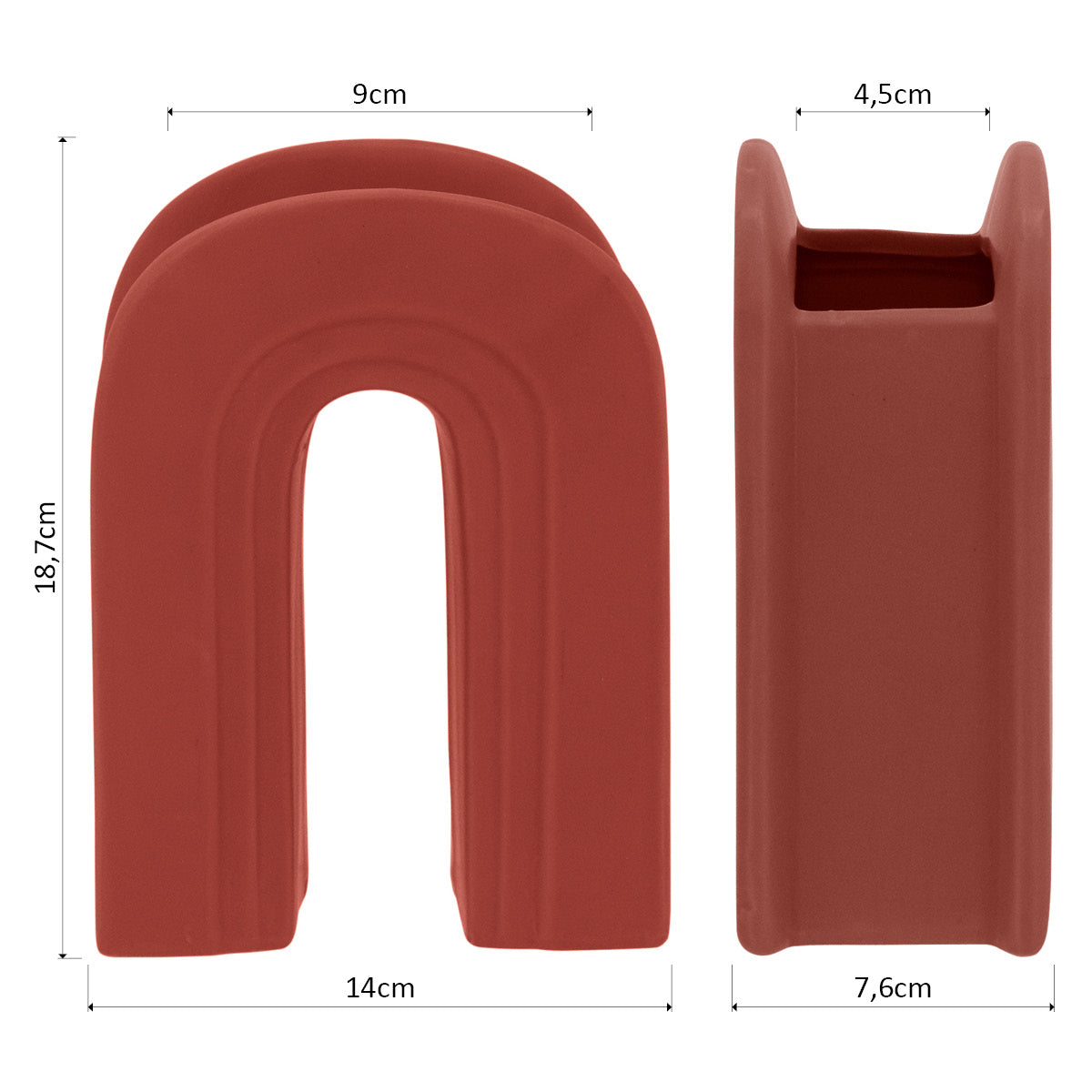 Vaso Decorativo Cerâmico Coral Opala 18x14x7cm para Arranjos Florais