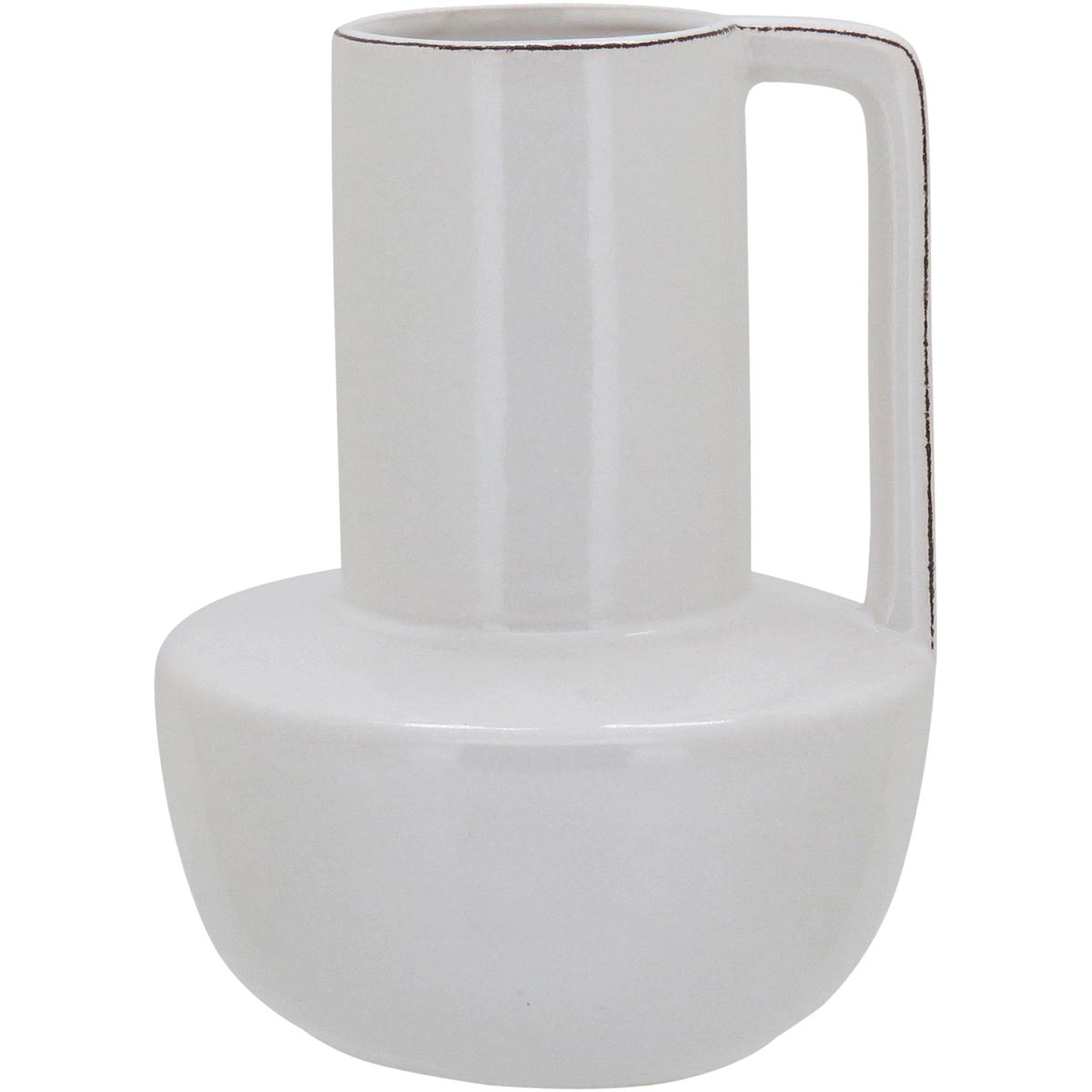 Vaso Shape Cerâmica 26x19x19cm Branco
