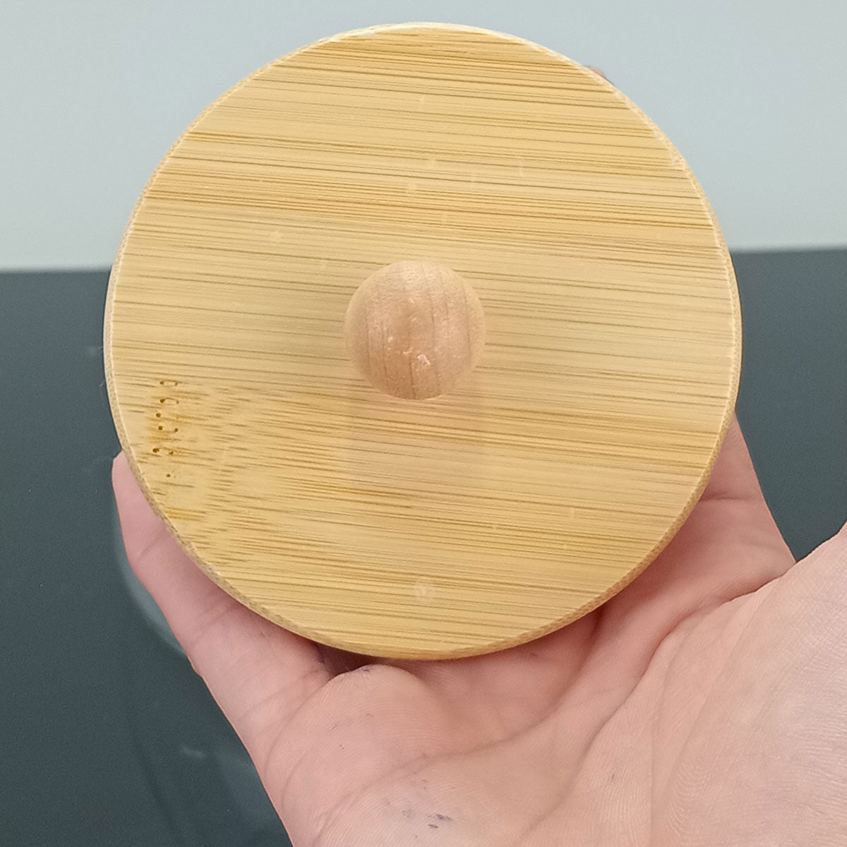 Pote de Vidro Borossilicato 770ml com Tampa de Bambu - Transparente