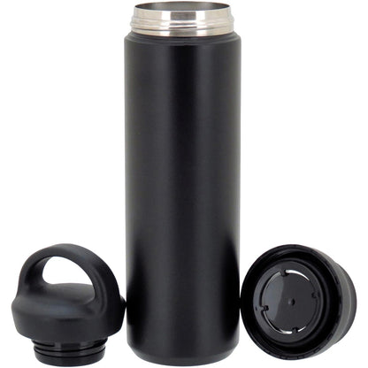 Garrafa Térmica Inox Kettlebell 480ml Preto 26x7x7cm Parede Dupla