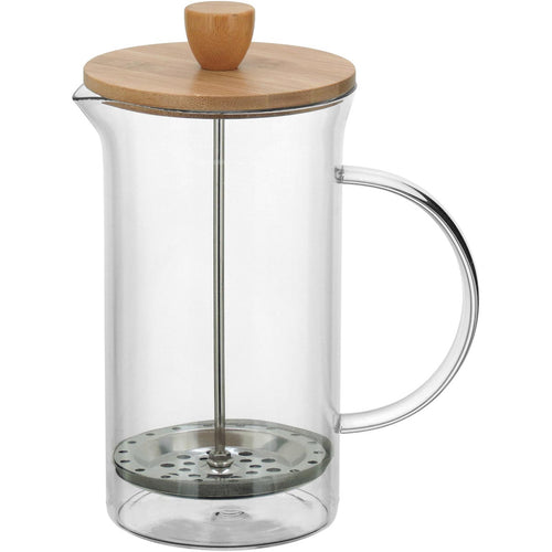 Cafeteira Francesa Balzac 1L Borossilicato Transparente com Tampa Bambu