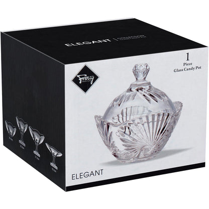 Potiche de Vidro Transparente Okko Cristal Eco 16x15cm