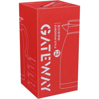 Garrafa Térmica Inox 2L Thermo Prata Parede Dupla 30x14x14cm