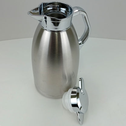 Garrafa Térmica Inox 2L Thermo Prata Parede Dupla 30x14x14cm