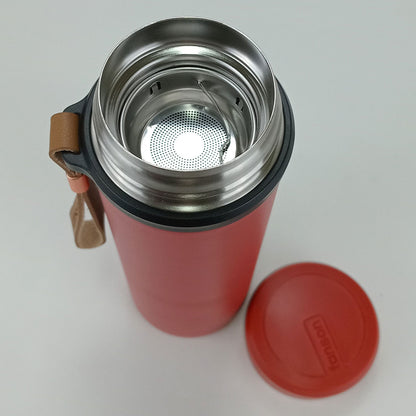 Garrafa Térmica Inox Vermelha 500ml Business Parede Dupla 21x6x6cm