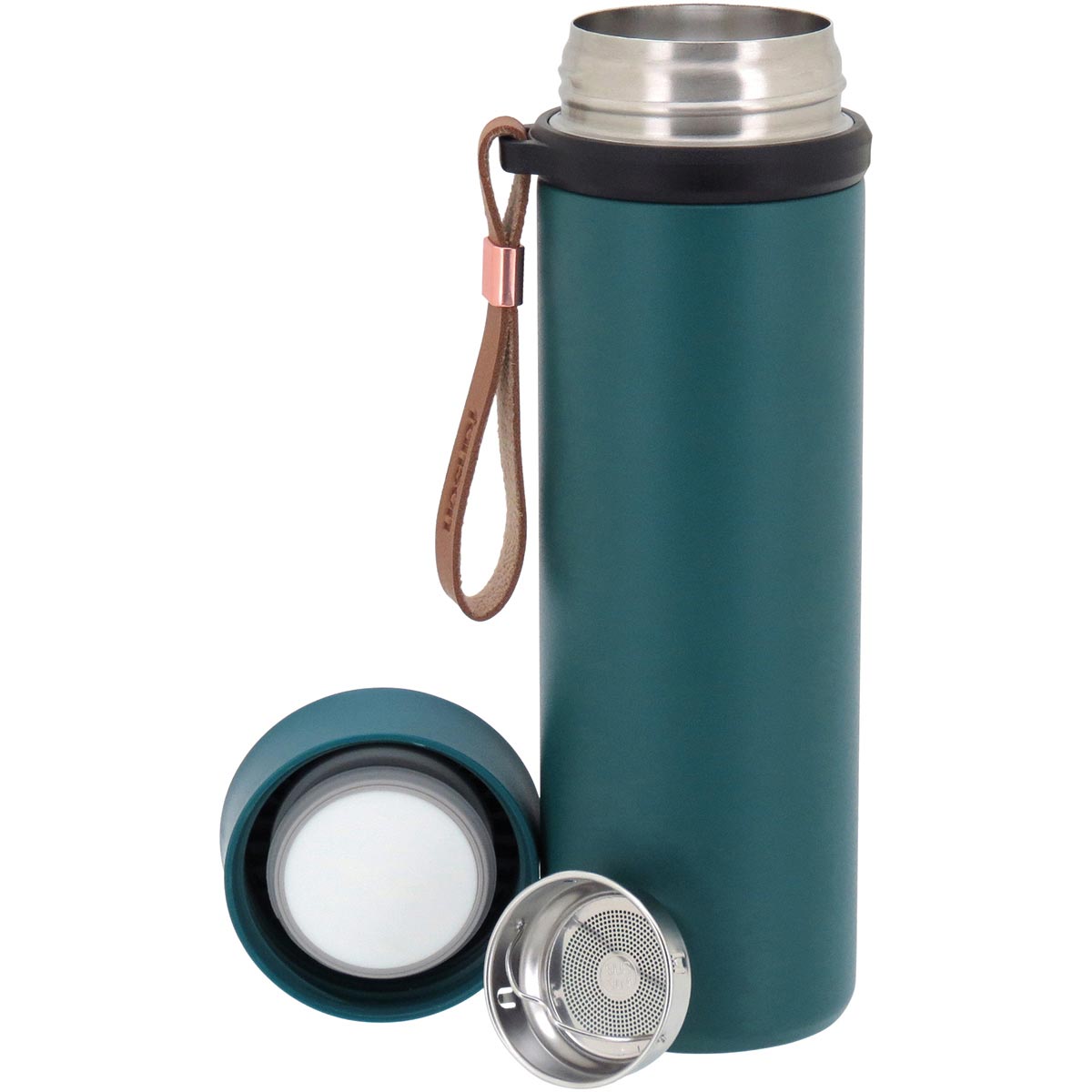 Garrafa Térmica Inox Azul 500ml Business Parede Dupla 21x6x6cm