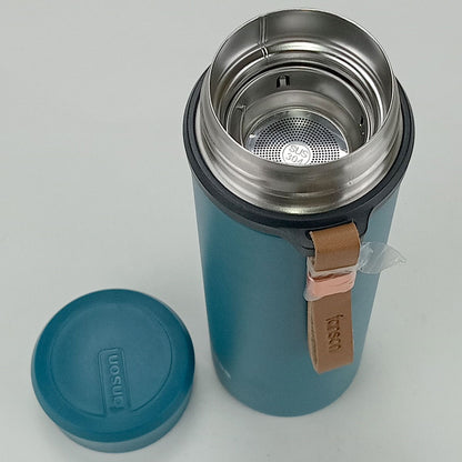 Garrafa Térmica Inox Azul 500ml Business Parede Dupla 21x6x6cm