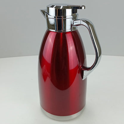 Garrafa Térmica Inox Vermelha 2L Thermo Parede Dupla 30x14cm