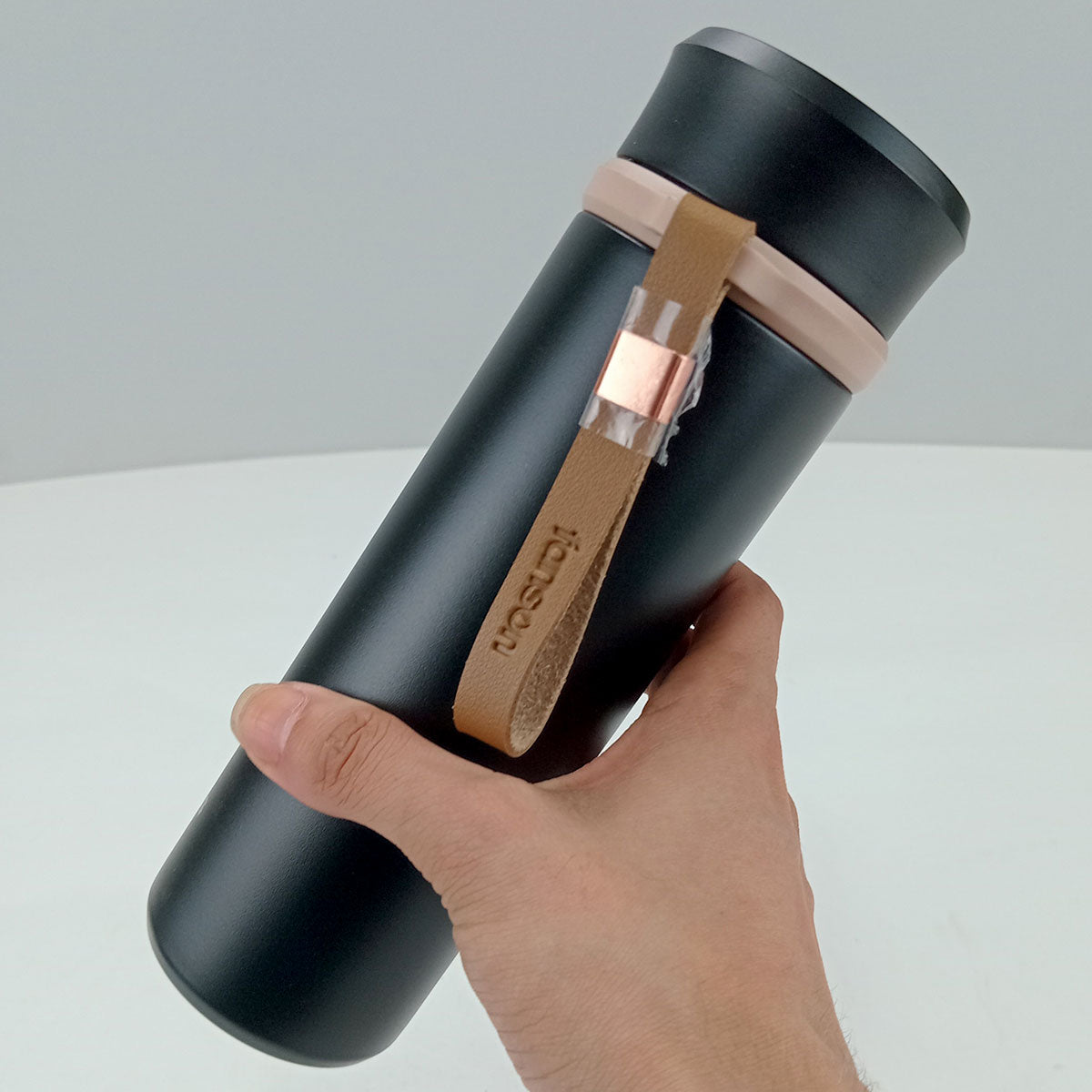 Garrafa Térmica Inox Preto 500ml Business Parede Dupla 21x6cm