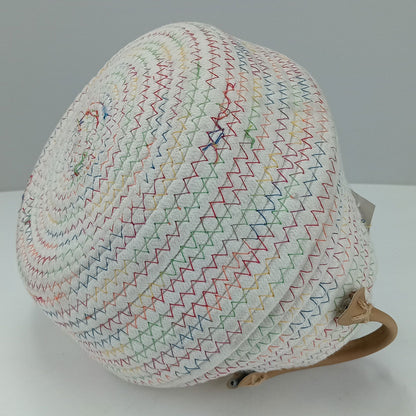 Cesta de Tecido Branca 17x25x23cm para Organização Colorê