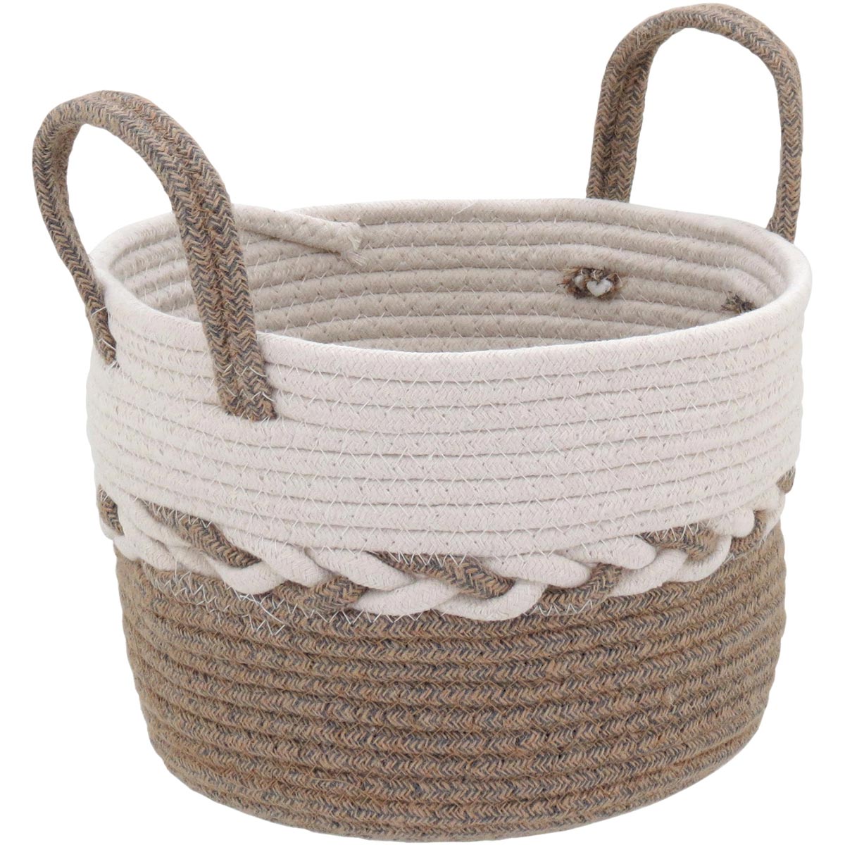 Cesta Organizadora Decorativa Caterrine 3 Peças Tecido Marrom