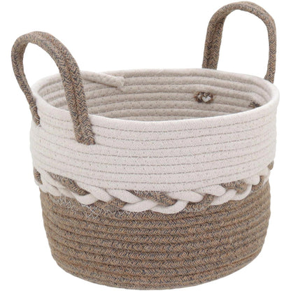 Cesta Organizadora Decorativa Caterrine 3 Peças Tecido Marrom