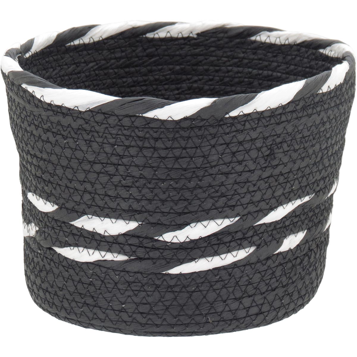 Conjunto de Cestas Decorativas Sawalli Fibra Preta 3 Peças