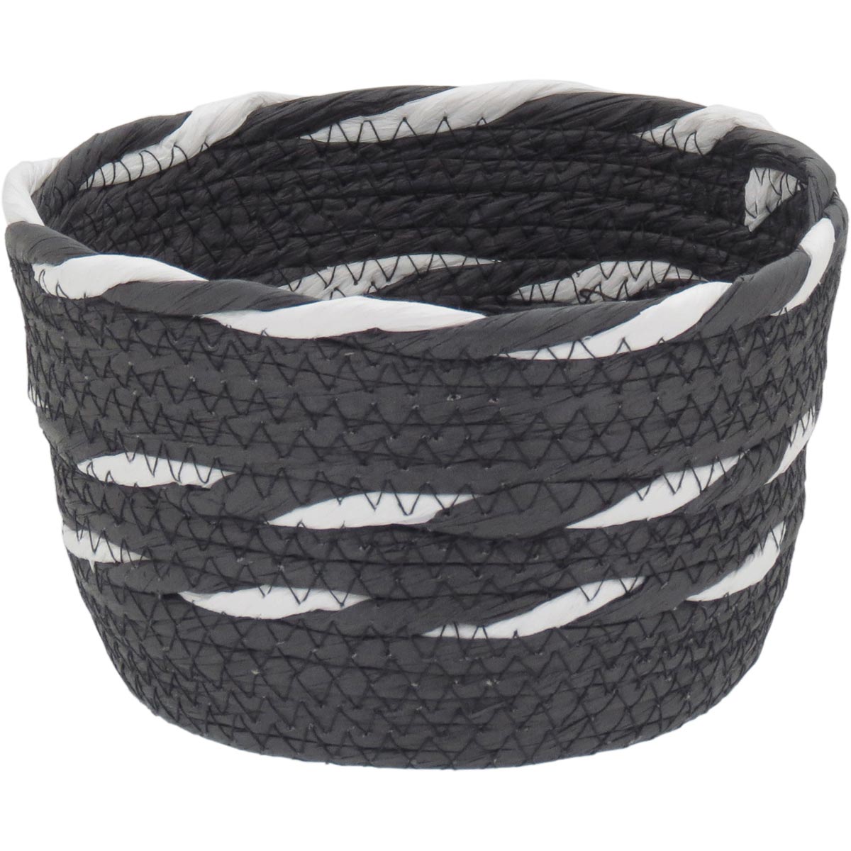 Conjunto de Cestas Decorativas Sawalli Fibra Preta 3 Peças