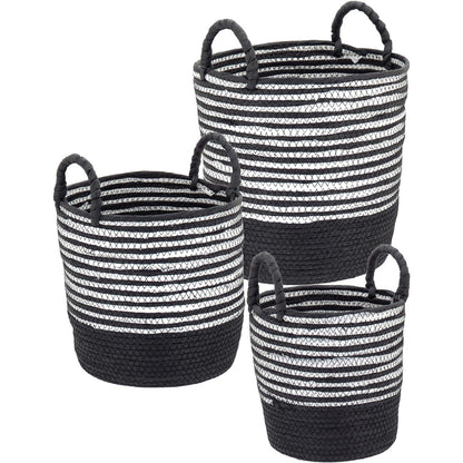 Cesta Organizadora Sawalli Grande Fibra Preto 34,3x35,3 cm