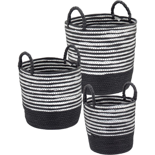 Cesta Organizadora Sawalli Grande Fibra Preto 34,3x35,3 cm