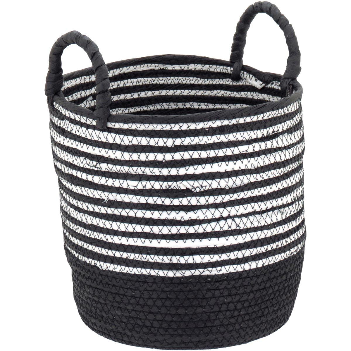 Cesta Organizadora Sawalli Grande Fibra Preto 34,3x35,3 cm