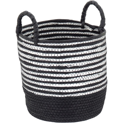 Cesta Organizadora Sawalli Grande Fibra Preto 34,3x35,3 cm