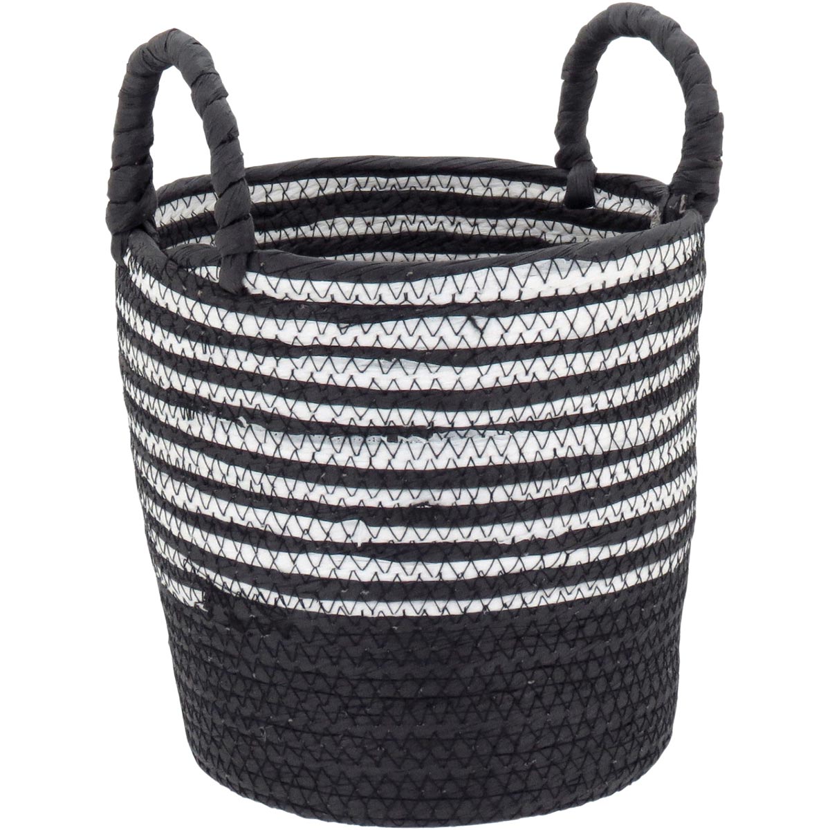 Cesta Organizadora Sawalli Grande Fibra Preto 34,3x35,3 cm