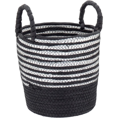 Cesta Organizadora Sawalli Grande Fibra Preto 34,3x35,3 cm