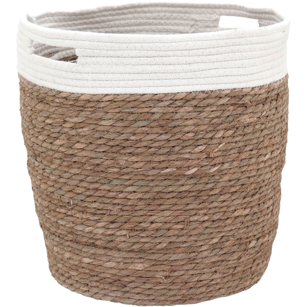 Jogo de 3 Cestas Decorativas em Fibra Natural Rústica