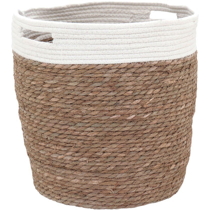 Jogo de 3 Cestas Decorativas em Fibra Natural Rústica