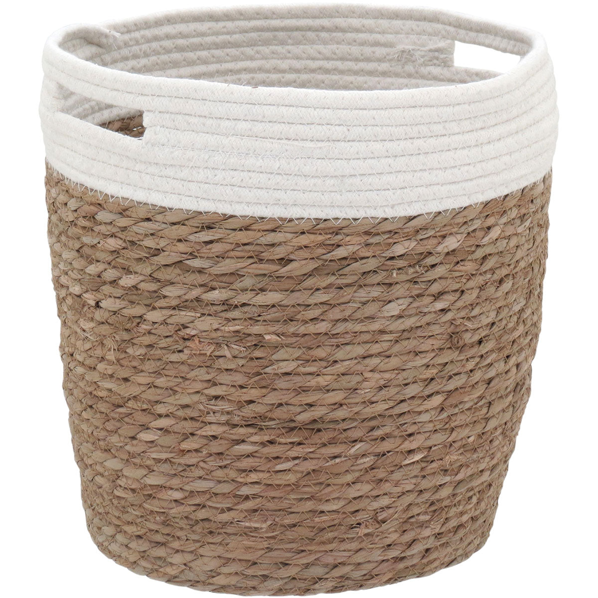 Jogo de 3 Cestas Decorativas em Fibra Natural Rústica