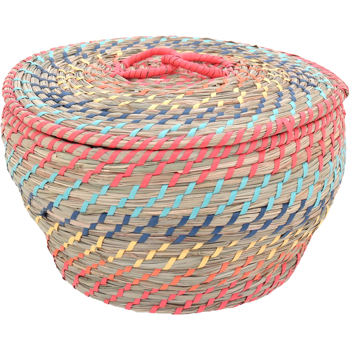 Conjunto de 3 Cestas Organizadoras Fibra Multicolorida Nyanga