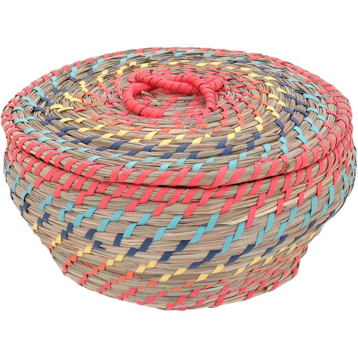 Conjunto de 3 Cestas Organizadoras Fibra Multicolorida Nyanga