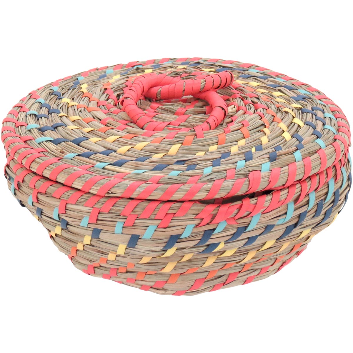 Conjunto de 3 Cestas Organizadoras Fibra Multicolorida Nyanga